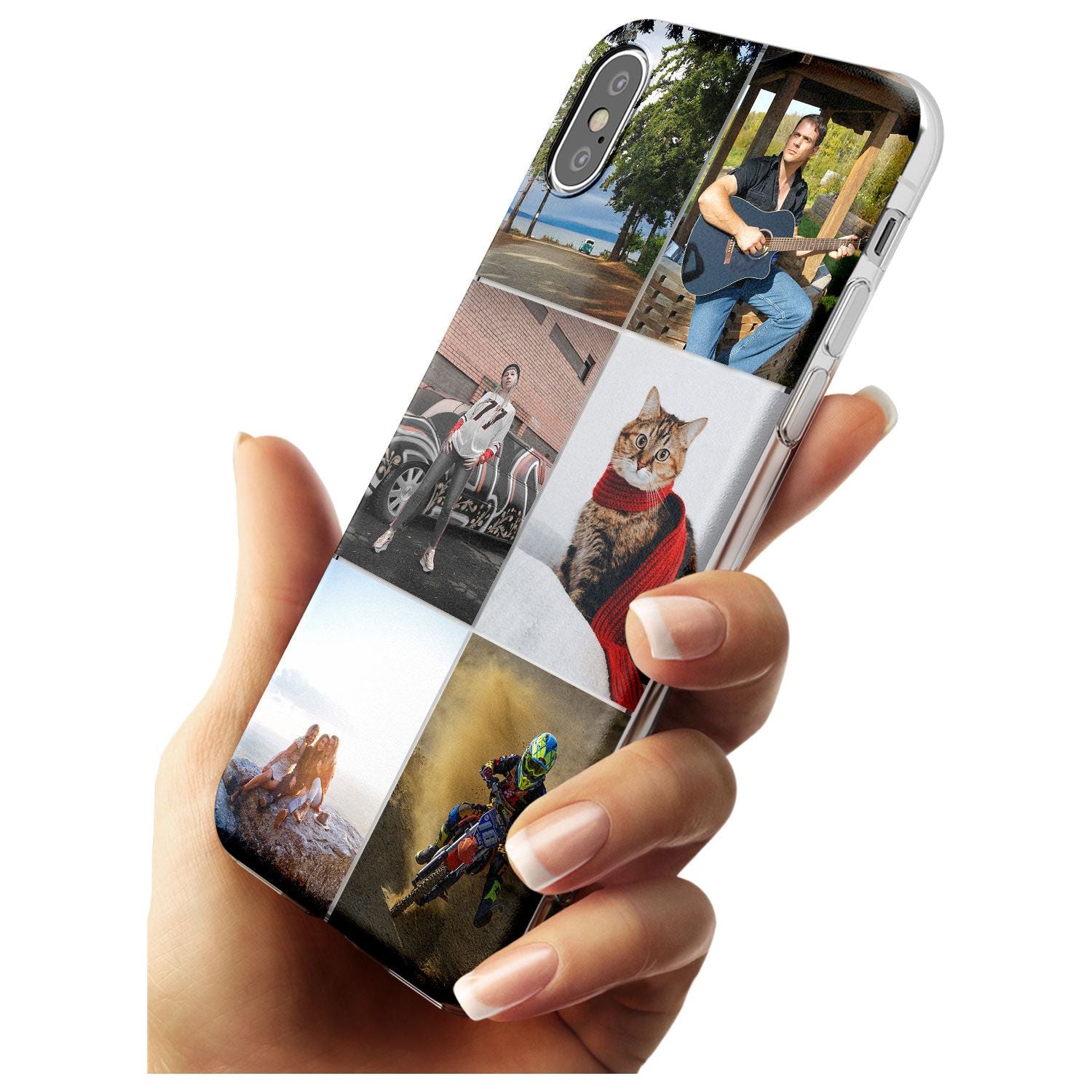 6 Photo Grid  Black Impact Phone Case for iPhone X XS Max XR
