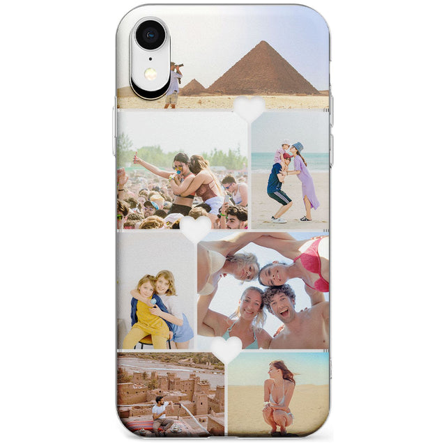 Personalised Heart Photo Grid Phone Case for iPhone X XS Max XR