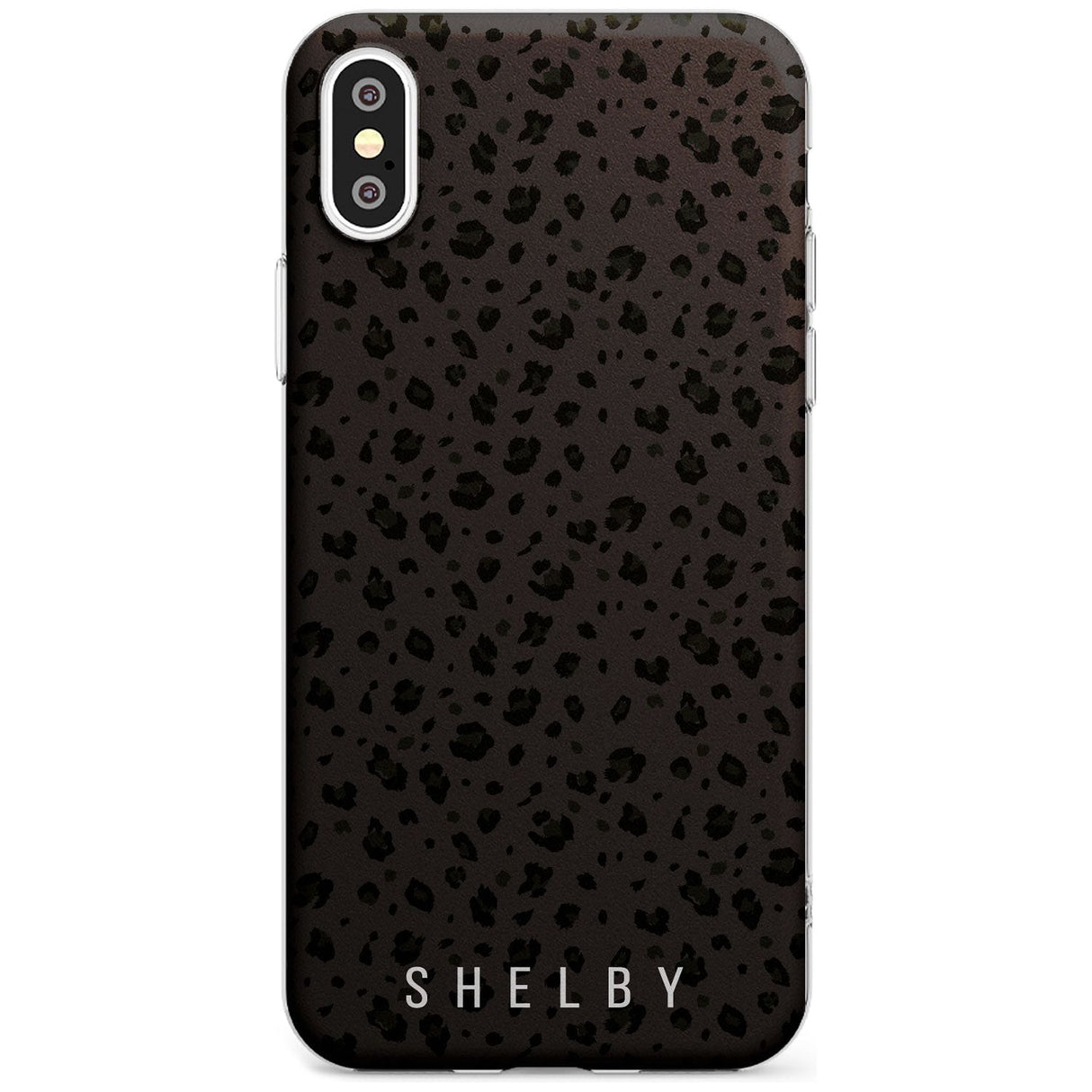 Minimal Lettering Dark Leopard Slim TPU Phone Case Warehouse X XS Max XR