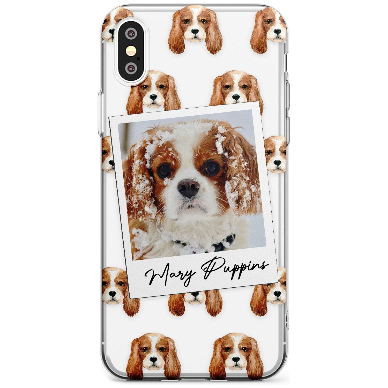 Cavalier King Charles - Custom Dog Photo Black Impact Phone Case for iPhone X XS Max XR