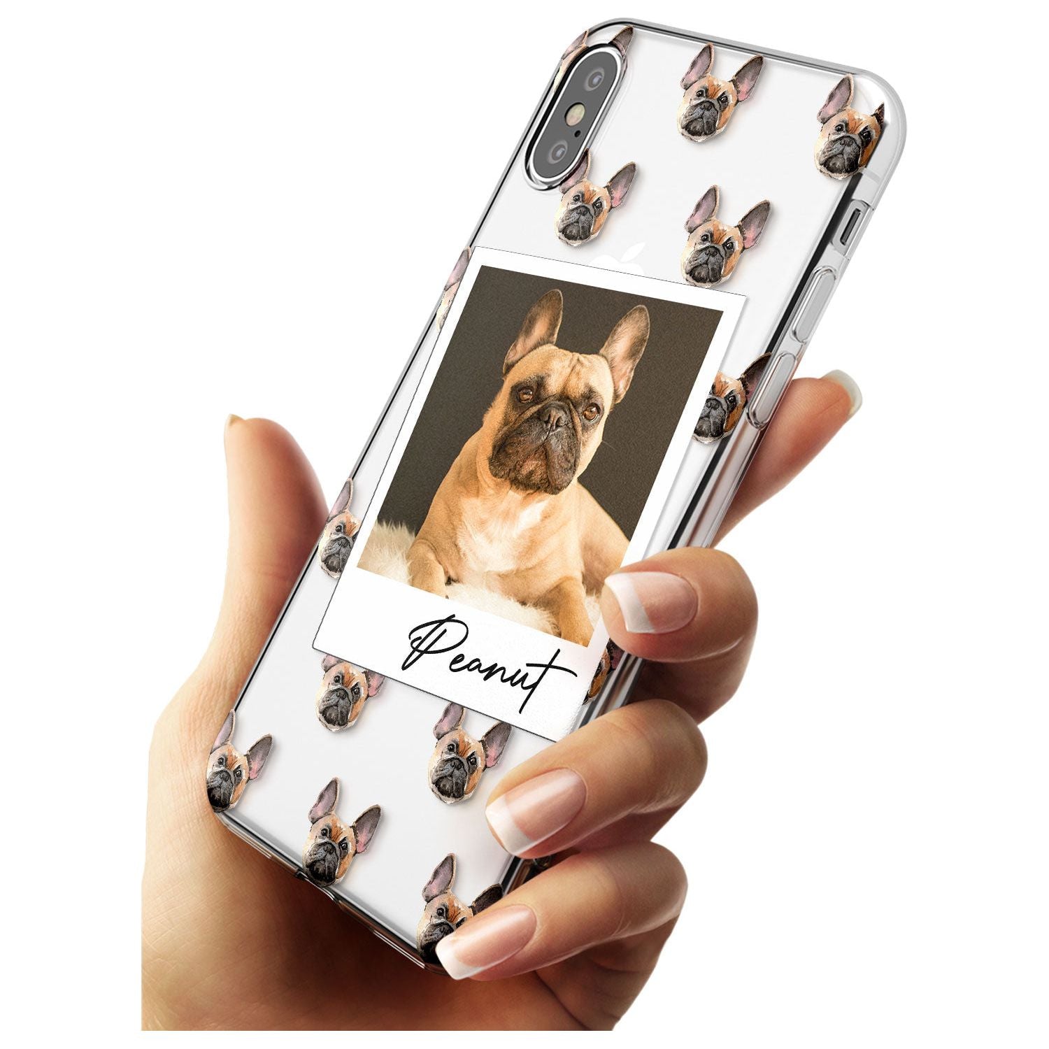 French Bulldog, Tan - Custom Dog Photo Black Impact Phone Case for iPhone X XS Max XR