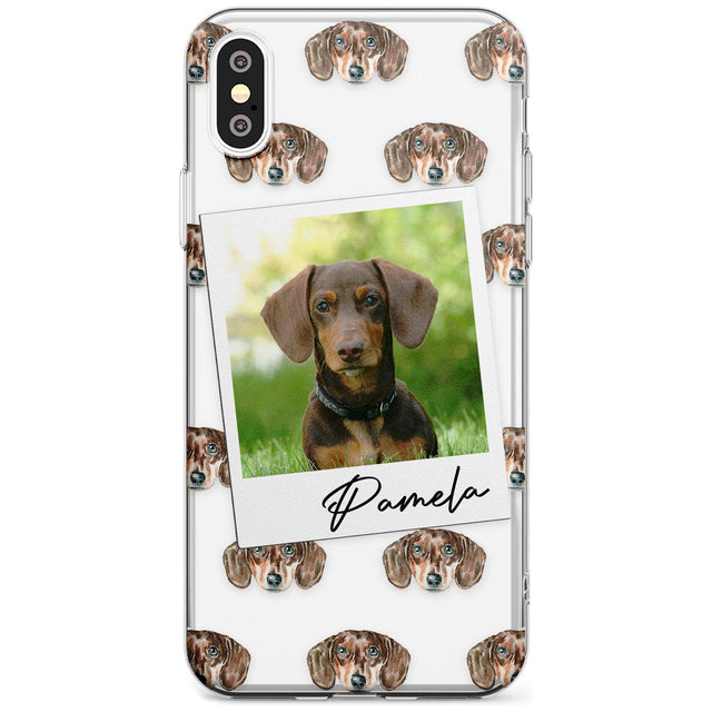 Dachshund, Brown - Custom Dog Photo Black Impact Phone Case for iPhone X XS Max XR