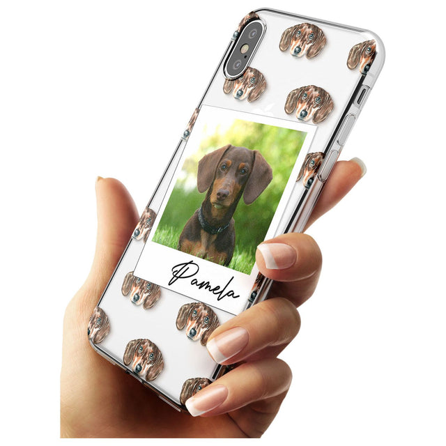 Dachshund, Brown - Custom Dog Photo Black Impact Phone Case for iPhone X XS Max XR