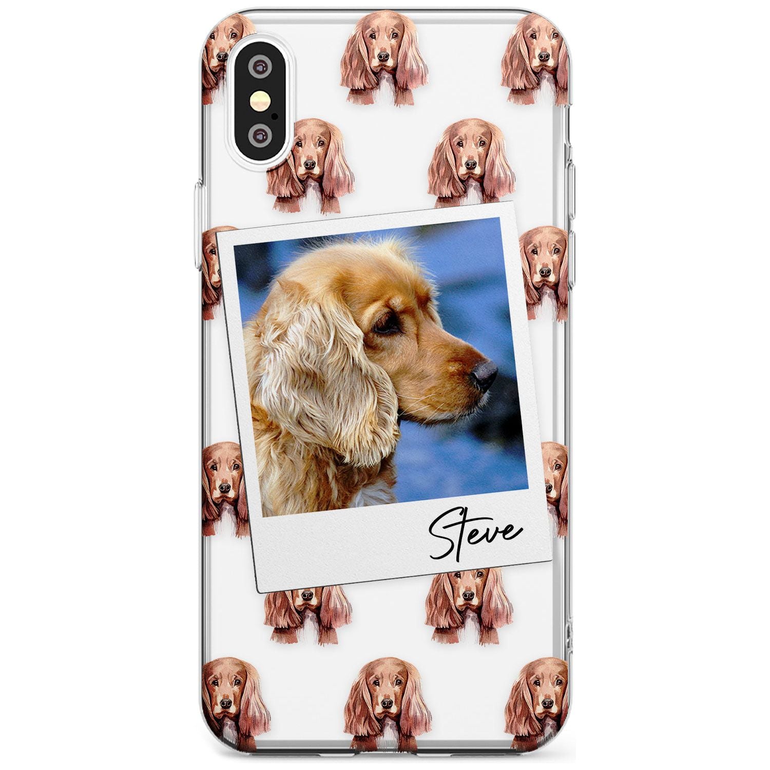 Cocker Spaniel - Custom Dog Photo Black Impact Phone Case for iPhone X XS Max XR