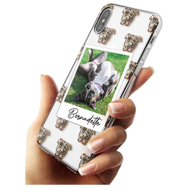 Staffordshire Bull Terrier - Custom Dog Photo Black Impact Phone Case for iPhone X XS Max XR