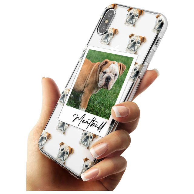 English Bulldog - Custom Dog Photo Black Impact Phone Case for iPhone X XS Max XR