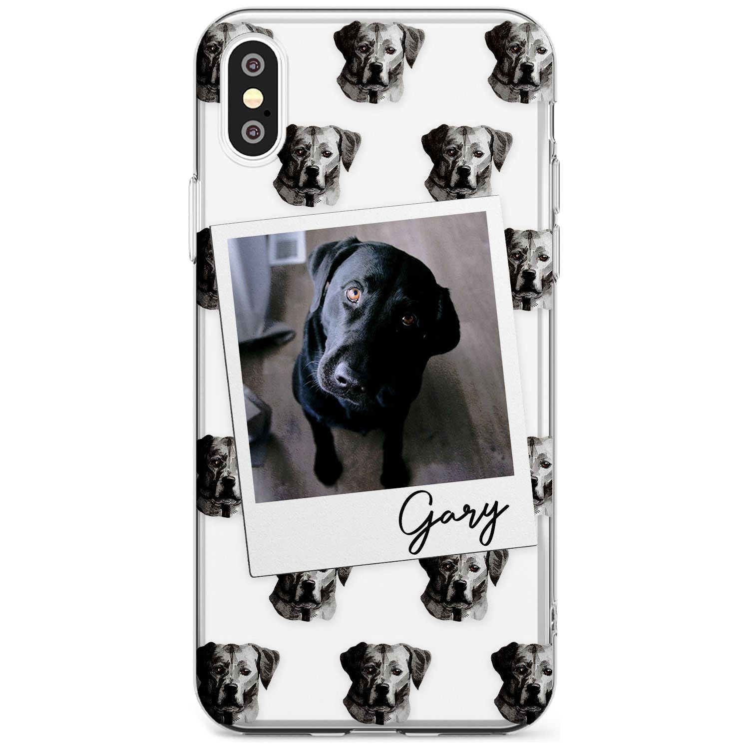 Labrador, Black - Custom Dog Photo Black Impact Phone Case for iPhone X XS Max XR