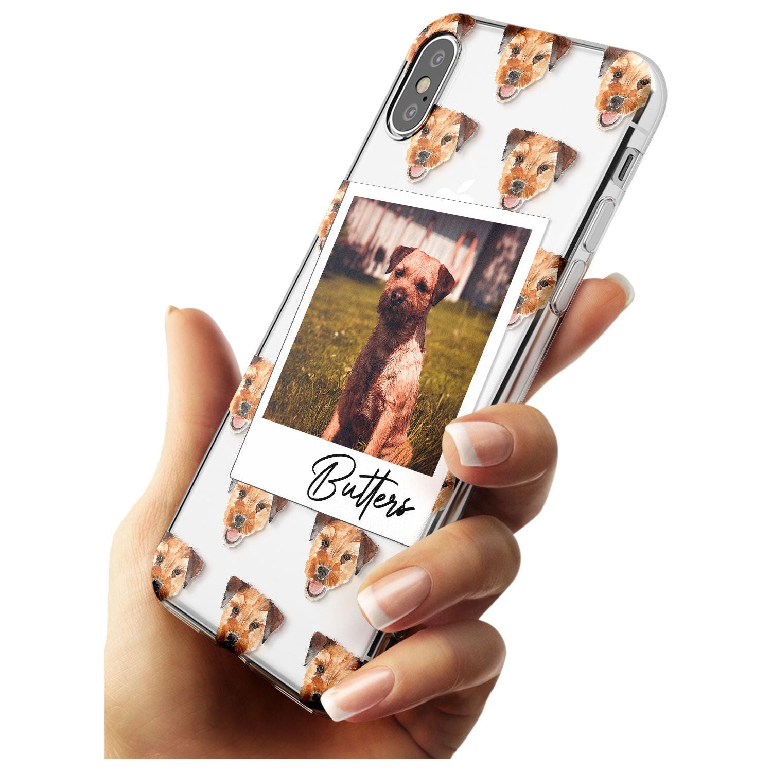 Border Terrier - Custom Dog Photo Black Impact Phone Case for iPhone X XS Max XR