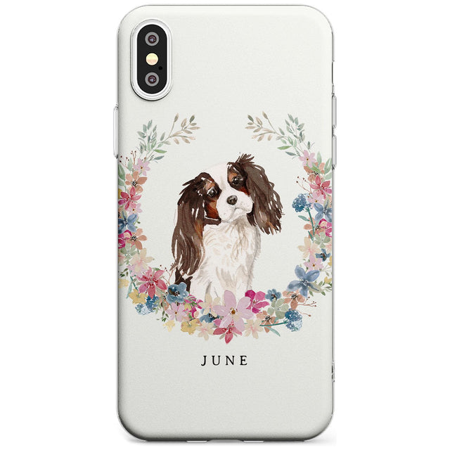 Tri Coloured King Charles Watercolour Dog Portrait Slim TPU Phone Case Warehouse X XS Max XR