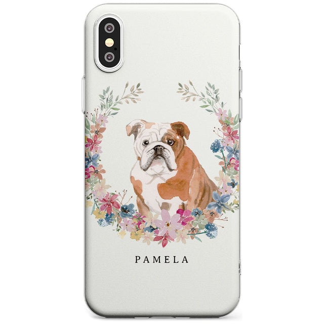 English Bulldog - Watercolour Dog Portrait Slim TPU Phone Case Warehouse X XS Max XR