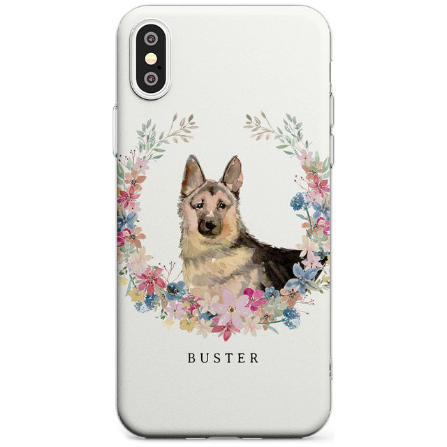 German Shepherd - Watercolour Dog Portrait Slim TPU Phone Case Warehouse X XS Max XR