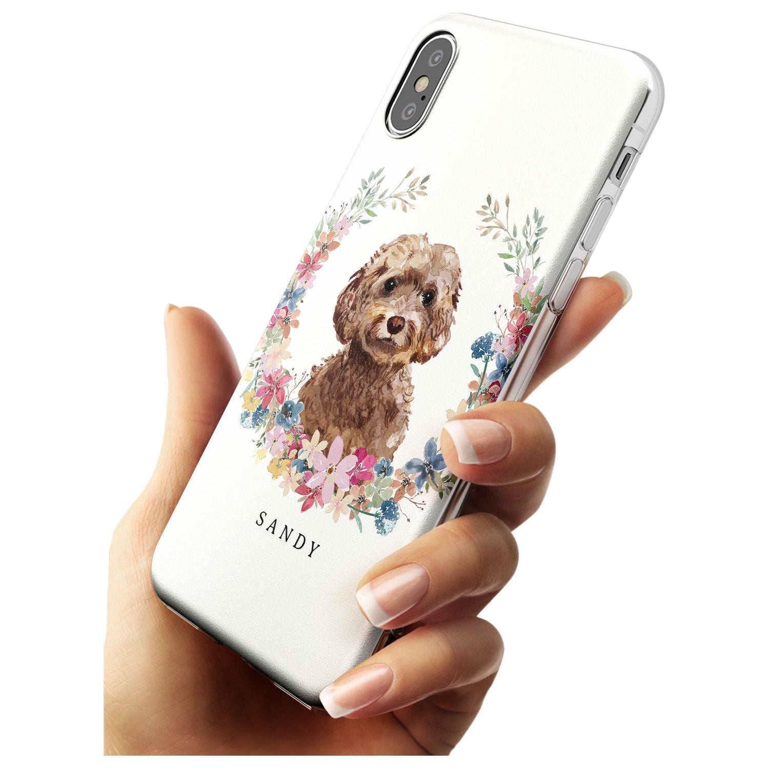 Brown Cockapoo - Watercolour Dog Portrait Slim TPU Phone Case Warehouse X XS Max XR