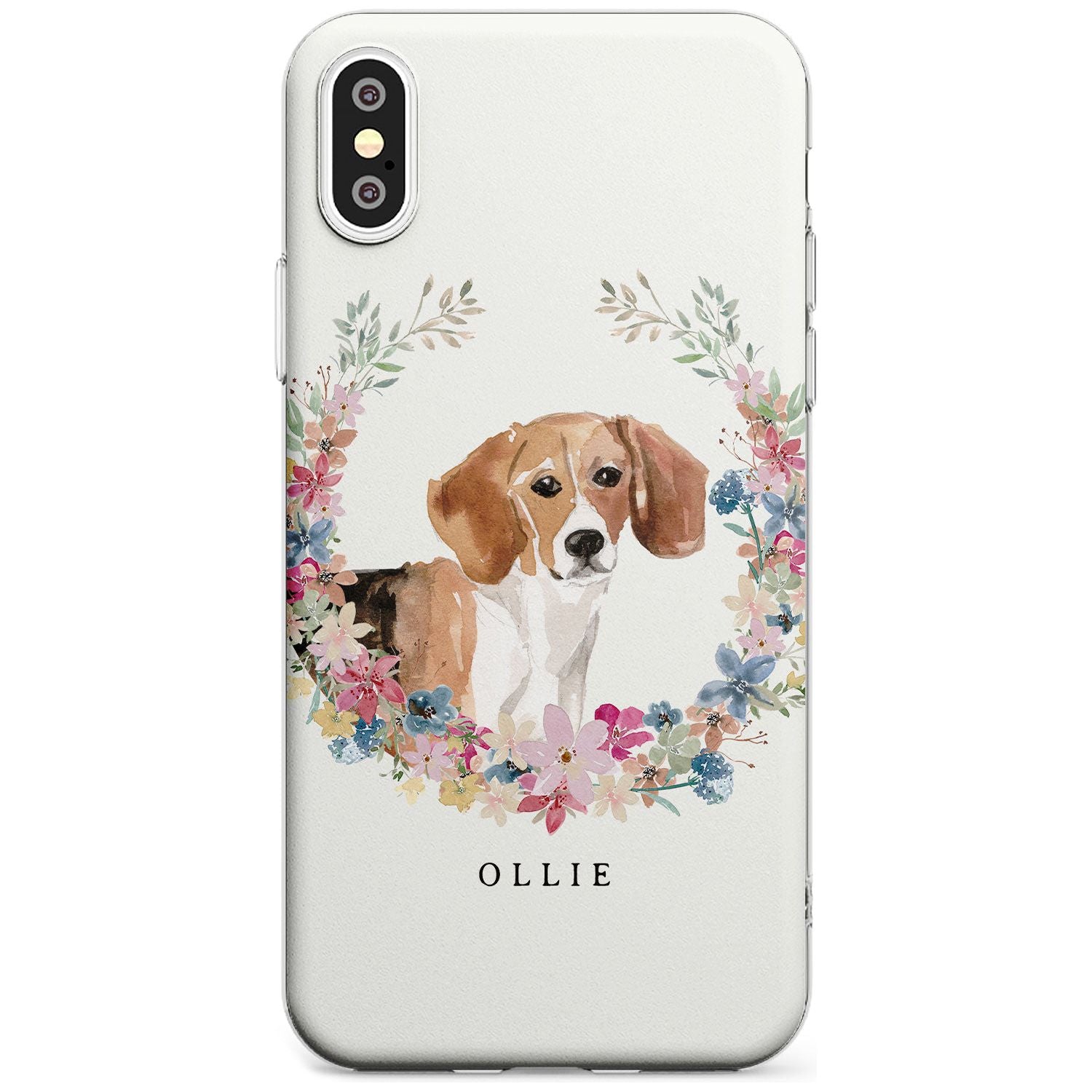 Beagle - Watercolour Dog Portrait Slim TPU Phone Case Warehouse X XS Max XR