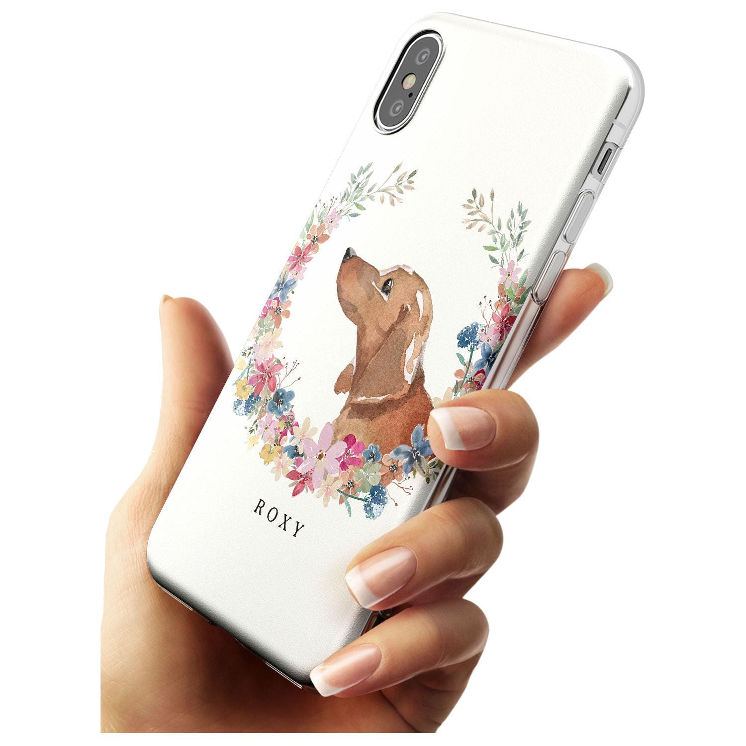 Tan Dachshund - Watercolour Dog Portrait Slim TPU Phone Case Warehouse X XS Max XR