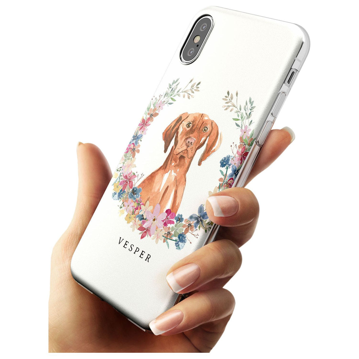 Hungarian Vizsla - Watercolour Dog Portrait Slim TPU Phone Case Warehouse X XS Max XR