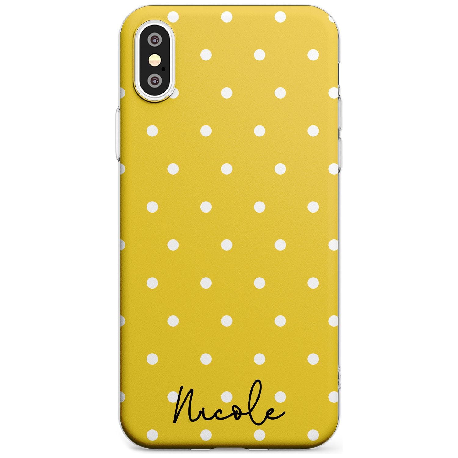 Custom Yellow Polka Dot iPhone Case  Slim Case Custom Phone Case - Case Warehouse