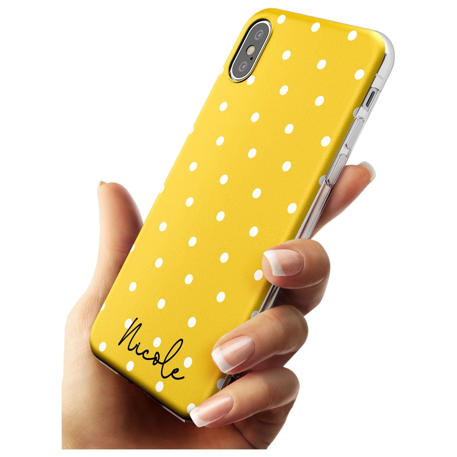 Custom Yellow Polka Dot iPhone Case   Custom Phone Case - Case Warehouse