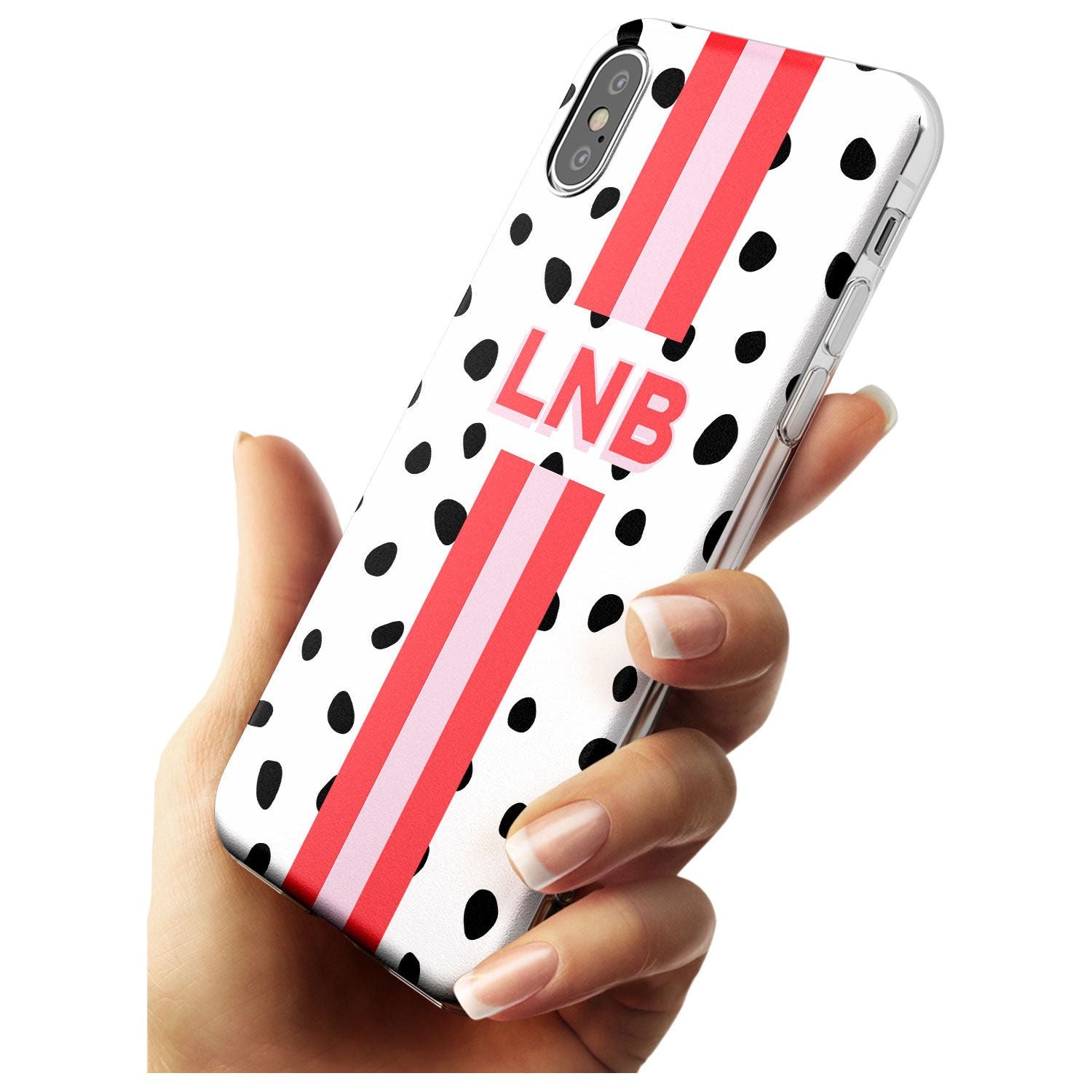 Custom Polka & Pink Stripe iPhone Case   Custom Phone Case - Case Warehouse