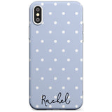 Simple Light Blue Dots iPhone Case  Slim Case Custom Phone Case - Case Warehouse