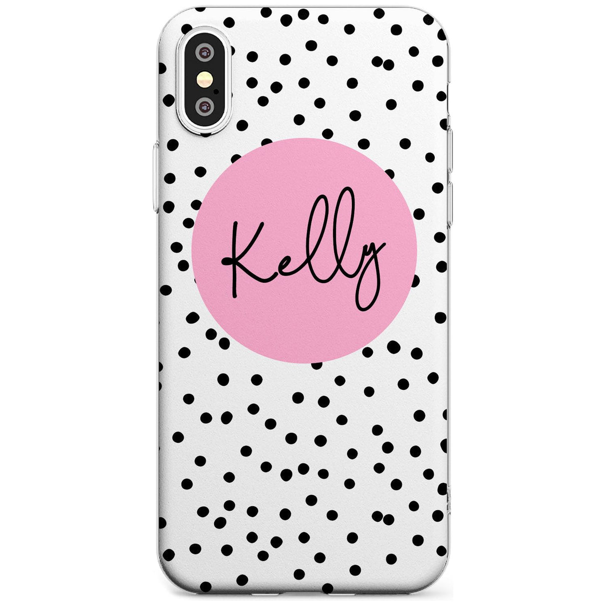 Pink Circle & Dots iPhone Case  Slim Case Custom Phone Case - Case Warehouse