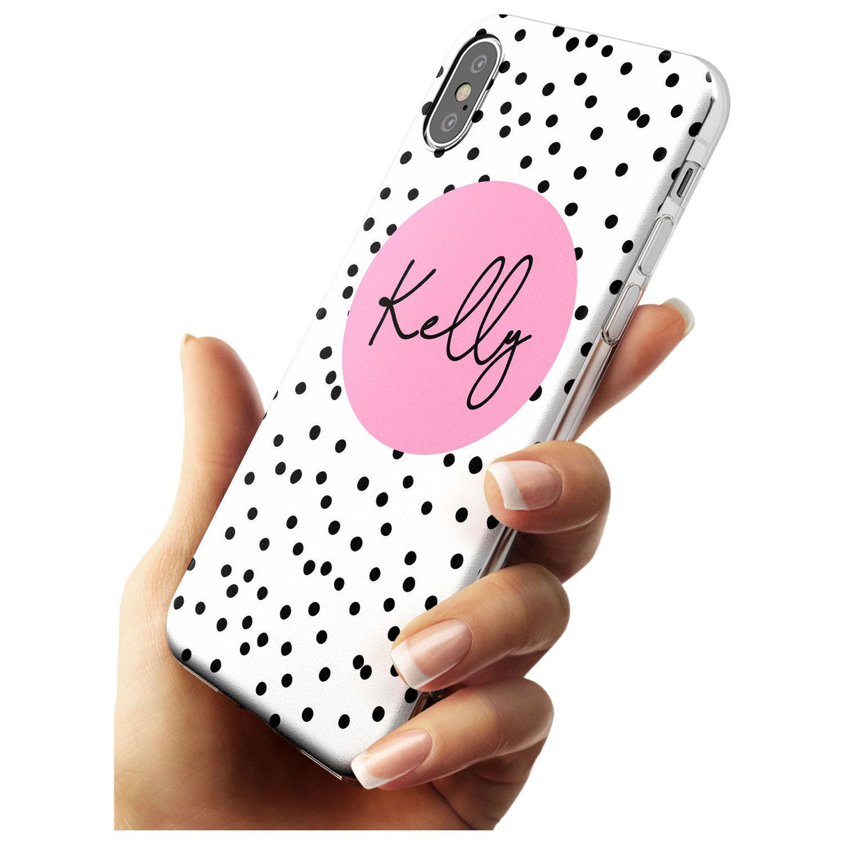 Pink Circle & Dots iPhone Case   Custom Phone Case - Case Warehouse