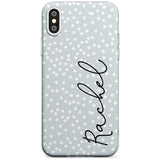 Vertical Cursive & Dots iPhone Case  Slim Case Custom Phone Case - Case Warehouse