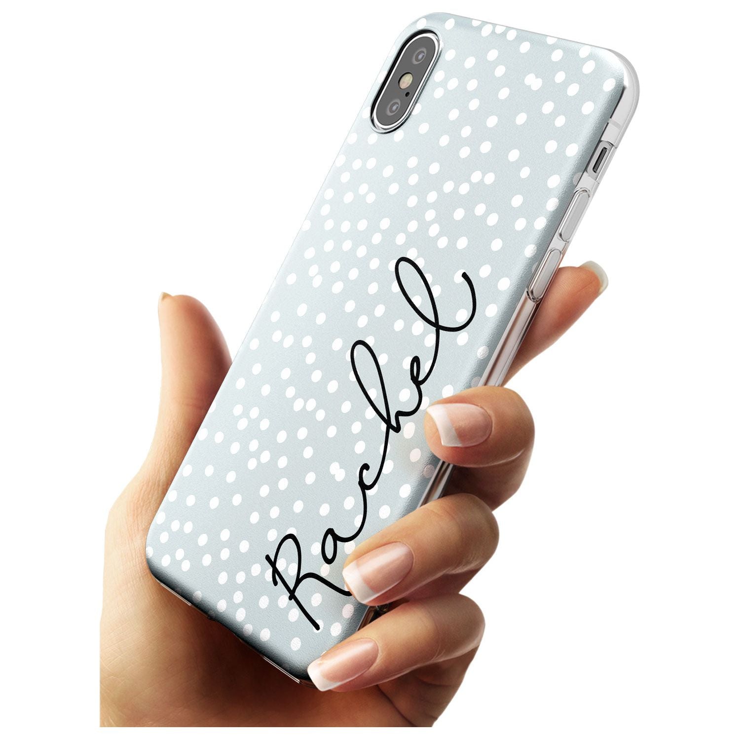 Vertical Cursive & Dots iPhone Case   Custom Phone Case - Case Warehouse