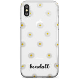 White Daisies & Cursive iPhone Case  Slim Case Custom Phone Case - Case Warehouse