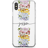 Custom Wildflower Stripe Black Impact Phone Case for iPhone X XS Max XR