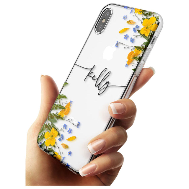 Custom Ferns & Flowers Black Impact Phone Case for iPhone X XS Max XR