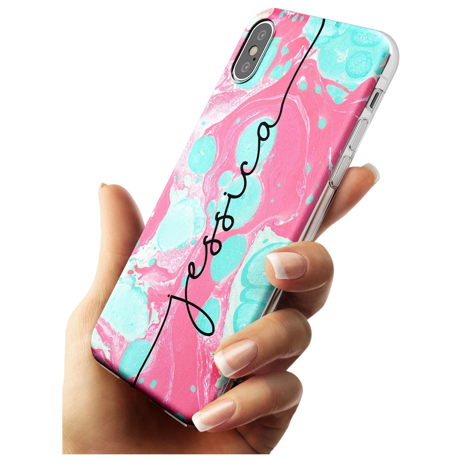 Turquoise & Pink - Marbled iPhone Case   Custom Phone Case - Case Warehouse