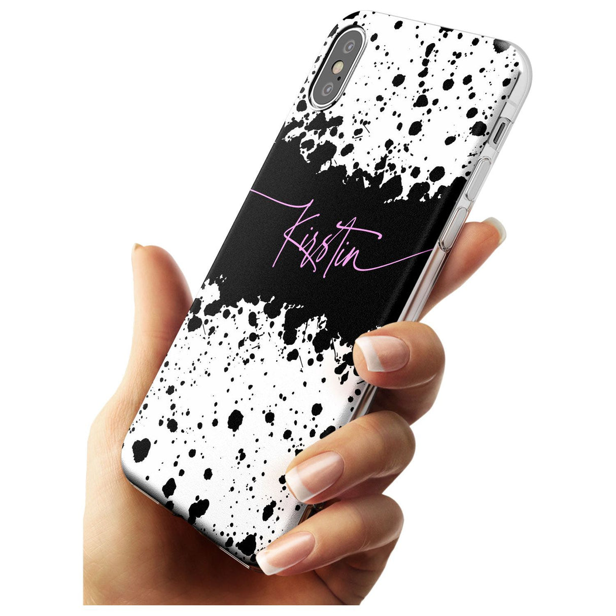 Black & White Paint Splatters iPhone Case   Custom Phone Case - Case Warehouse