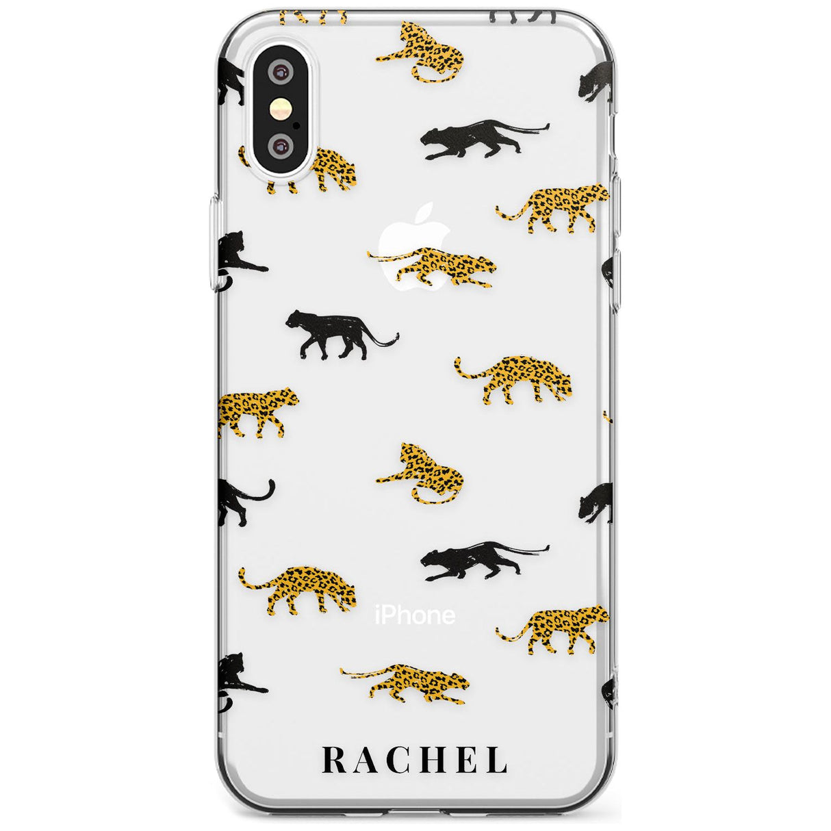 Personalised Jaguar Pattern on Transparent Slim TPU Phone Case Warehouse X XS Max XR