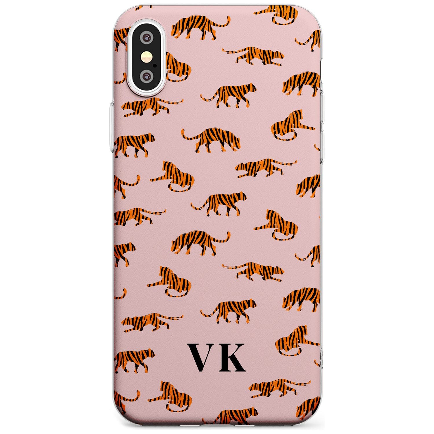 Safari Tiger Pattern on Pink iPhone Case  Slim Case Custom Phone Case - Case Warehouse