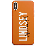 Bold Custom Name: Orange Slim TPU Phone Case Warehouse X XS Max XR