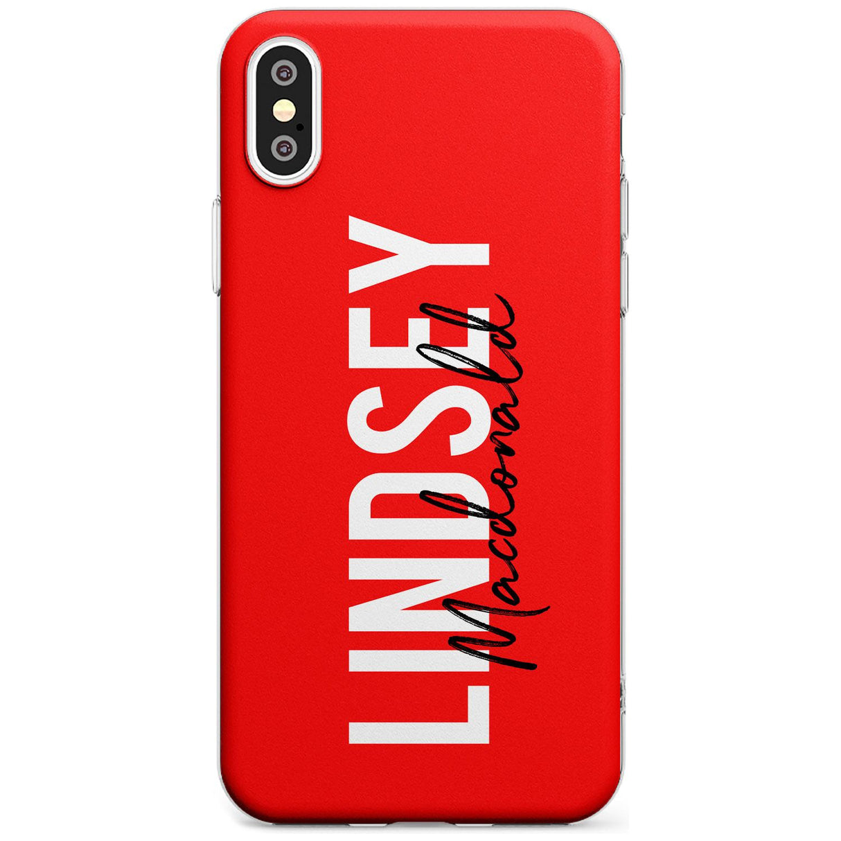 Bold Custom Name: Red Slim TPU Phone Case Warehouse X XS Max XR