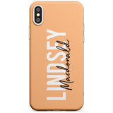 Bold Custom Name: Peach Slim TPU Phone Case Warehouse X XS Max XR