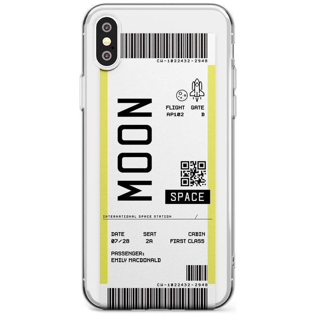 Moon Custom Space Travel Ticket iPhone Case  Slim Case Custom Phone Case - Case Warehouse