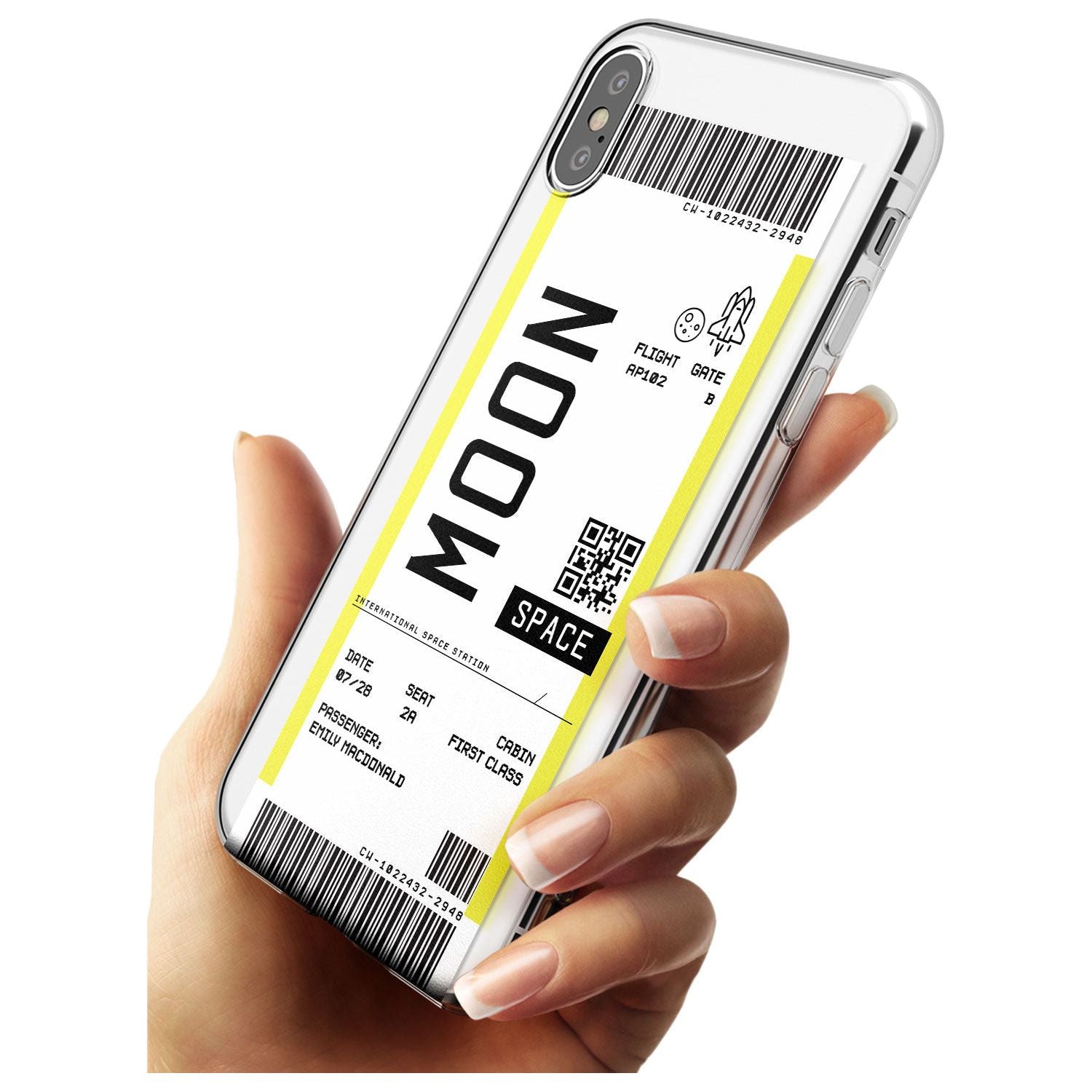 Moon Custom Space Travel Ticket iPhone Case   Custom Phone Case - Case Warehouse