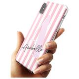 Pink Stripes & Large Monogram iPhone Case   Custom Phone Case - Case Warehouse