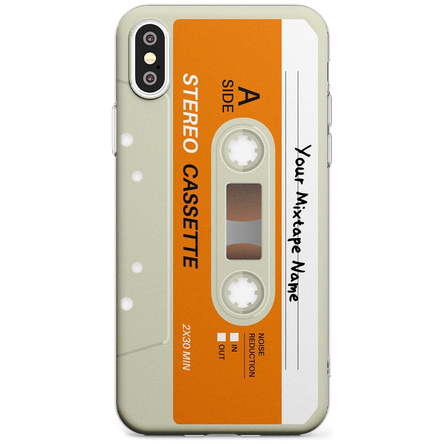 Classic Cassette Black Impact Phone Case for iPhone X XS Max XR