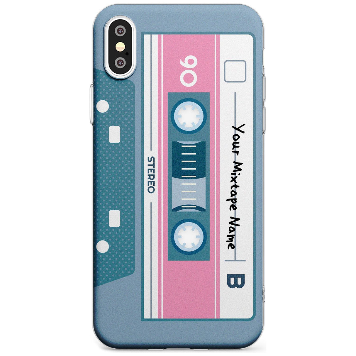 Retro Mixtape Black Impact Phone Case for iPhone X XS Max XR