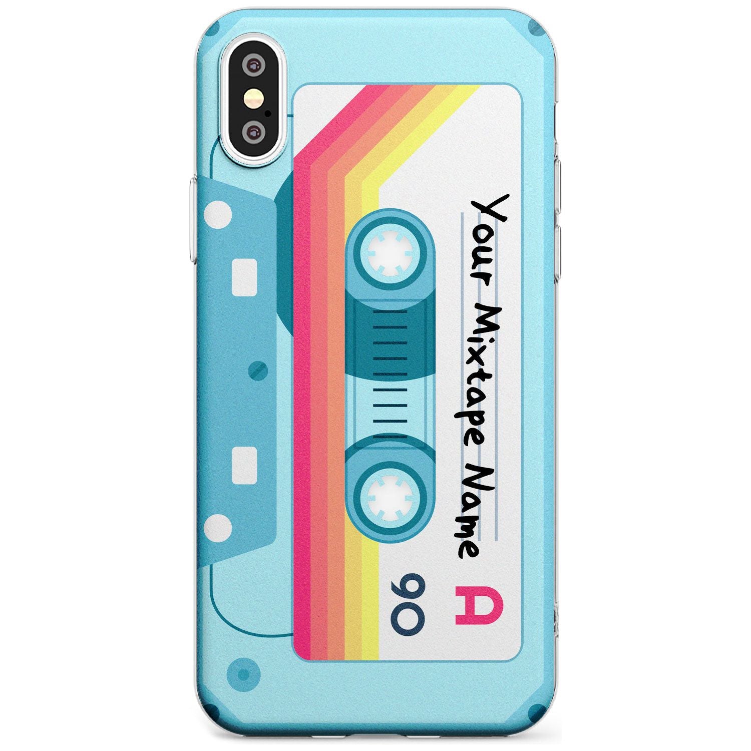 Sporty Cassette Black Impact Phone Case for iPhone X XS Max XR