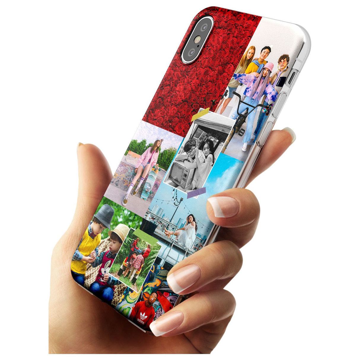 Personalised Photo Collage Slim TPU Phone Blanc Space X XS Max XR