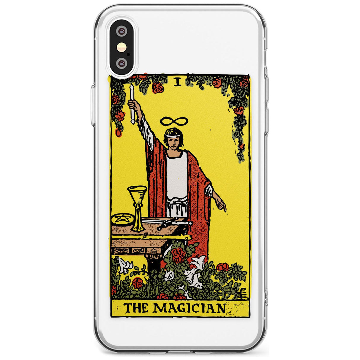 The Magician Tarot Card - Colour Black Impact Phone Case for iPhone X XS Max XR