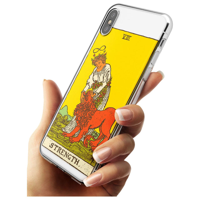 Strength Tarot Card - Colour Black Impact Phone Case for iPhone X XS Max XR