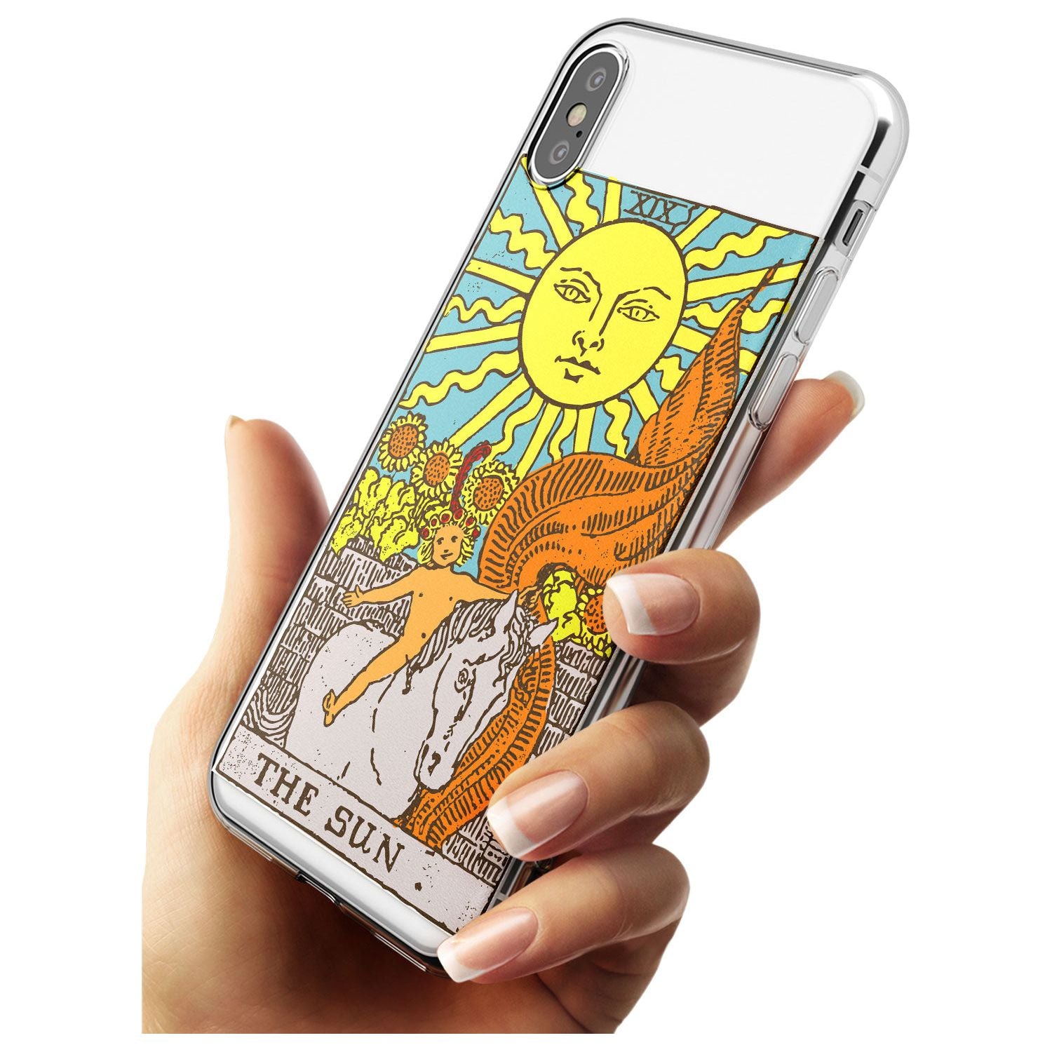 The Sun Tarot Card - Colour Black Impact Phone Case for iPhone X XS Max XR