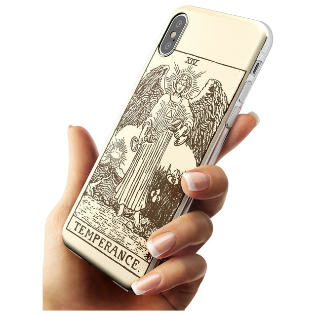 Temperance Tarot Card - Solid Cream Black Impact Phone Case for iPhone X XS Max XR