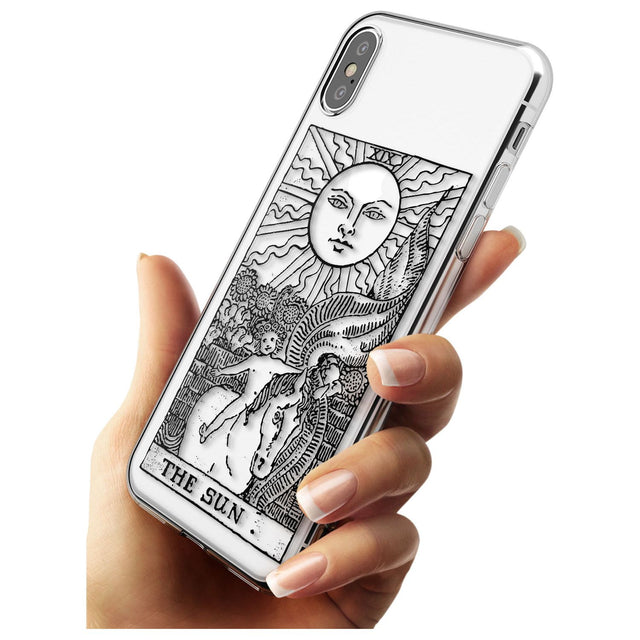 The Sun Tarot Card - Transparent Black Impact Phone Case for iPhone X XS Max XR