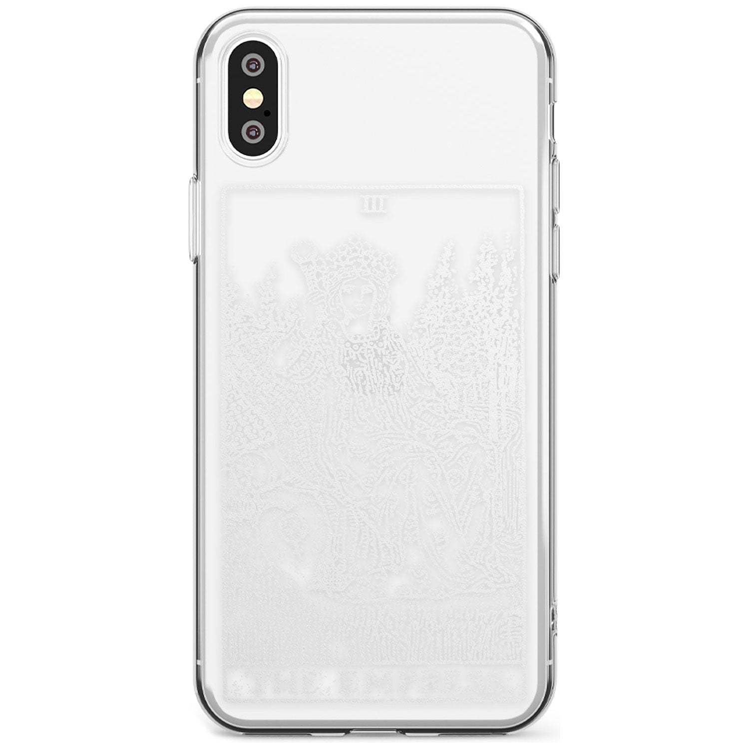 The Empress Tarot Card - White Transparent Black Impact Phone Case for iPhone X XS Max XR
